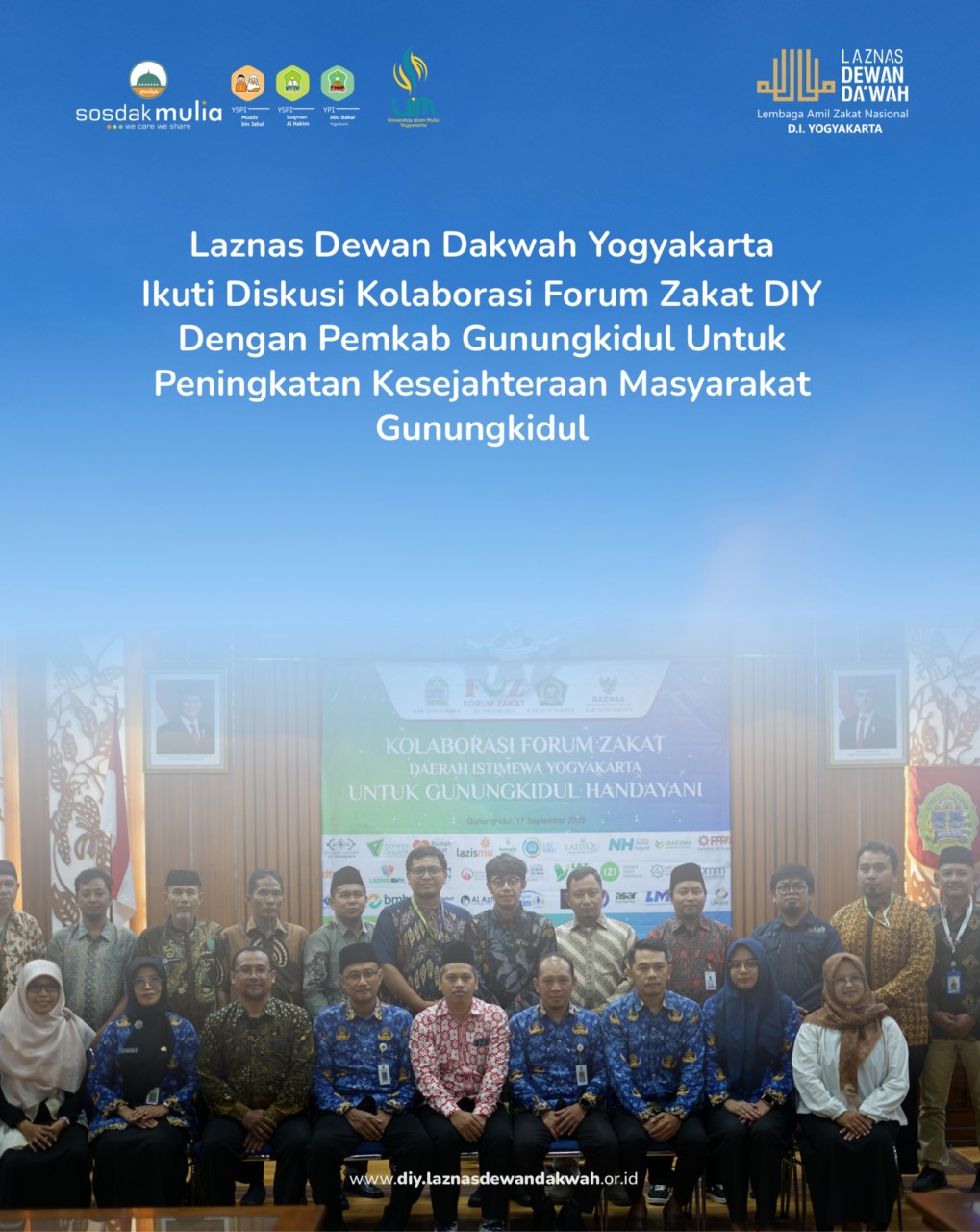 Laznas Dewan Dakwah Yogyakarta Ikuti Diskusi Kolaborasi Forum Zakat DIY Dengan Pemkab Gunungkidul Untuk Peningkatan Kesejahteraan Masyarakat Gunungkidul