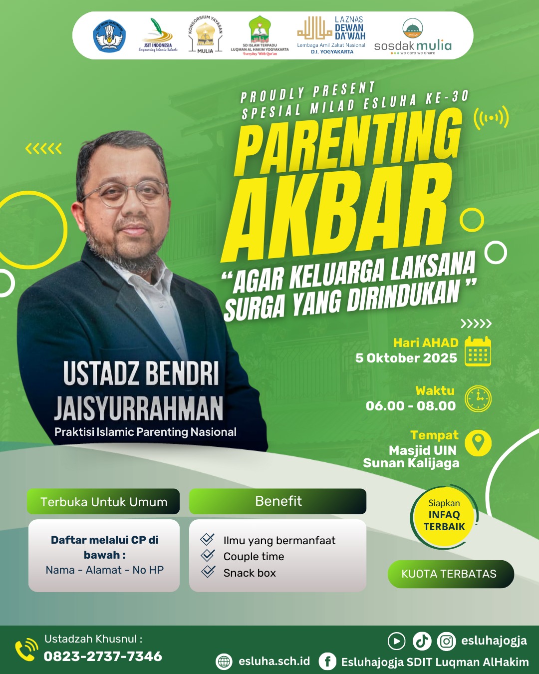 🌿✨ PARENTING AKBAR ✨🌿Spesial Milad SDIT Luqman Al Hakim Yogyakarta Ke-30