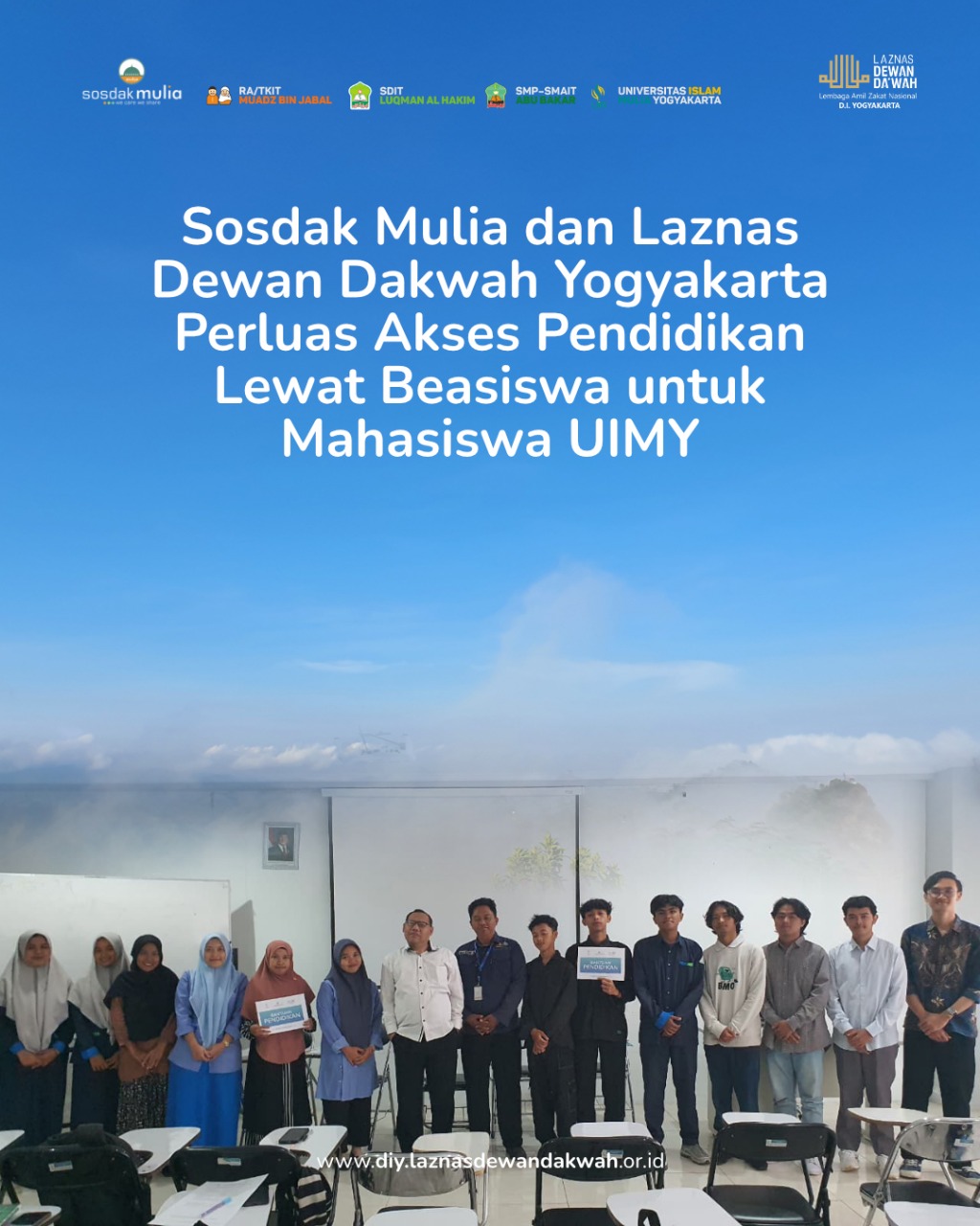 Sosdak Mulia dan Laznas Dewan Dakwah Yogyakarta Perluas Akses Pendidikan Lewat Beasiswa untuk Mahasiswa UIMY